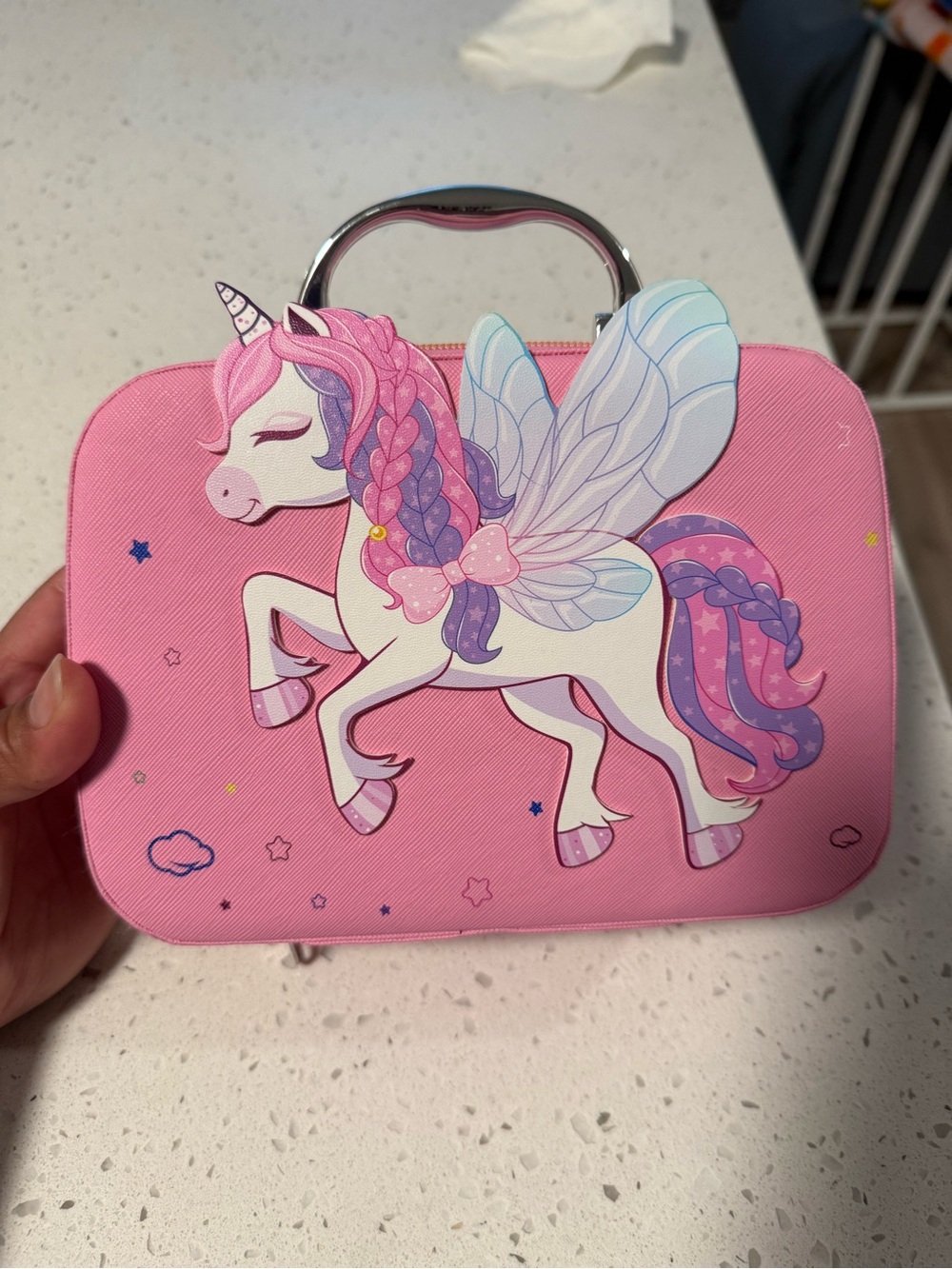 Pink Unicorn Carry Case with Wings